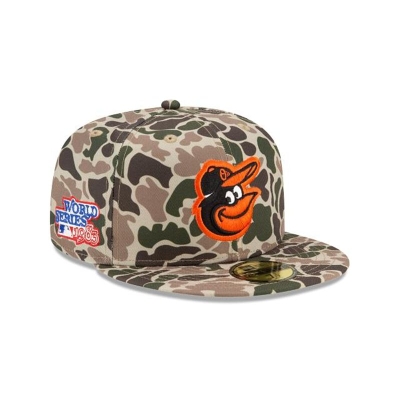 Baltimore Orioles Gorra | New Era MLB Duck Camo 59fifty Fitted Cap Mexico - Verdes
